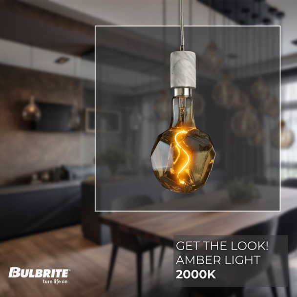 Bulbrite LED 4 Watt Pendant Fixture With An Antique Finish, 2000K (Amber Light) - alternate image 3