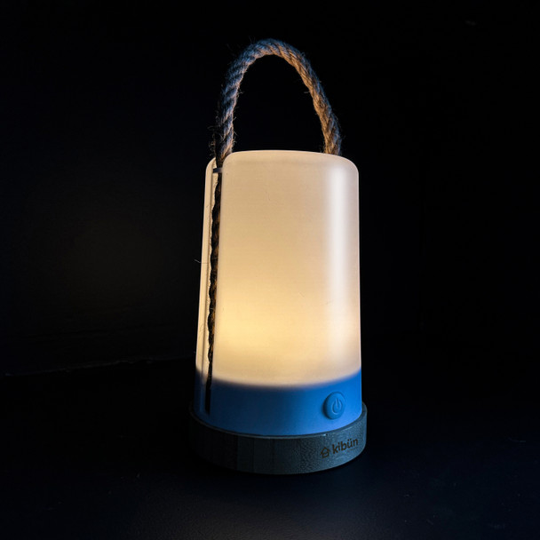 Groove Cordless LED Outdoor Table Lamp With Dimmer, Built-In Rechargeable Battery, 3-Level Brightness, White - lifestyle image