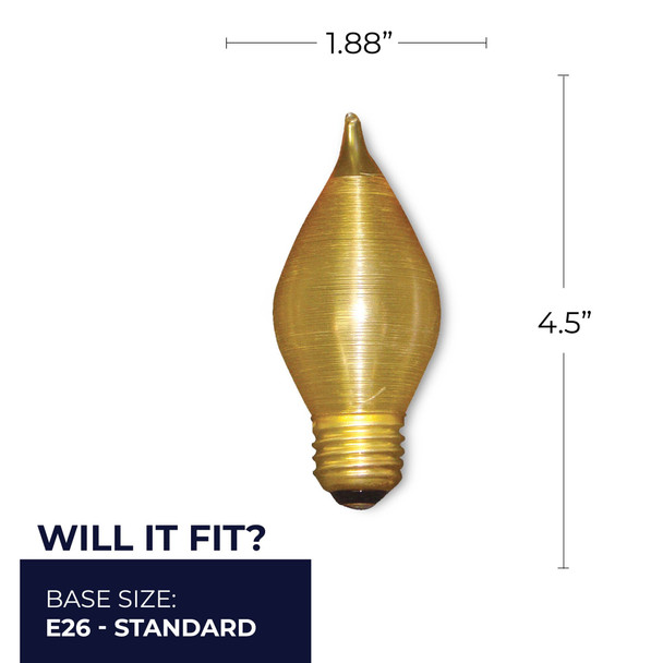 Bulbrite Incandescent 40 Watt C15 Light Bulb With Medium Screw (E26) Base - alternate image 2