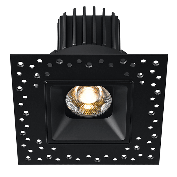 Tangra 3" Fixed Square Recessed Invisible Trim, 5CCT 2700K-5000K, CRI95
