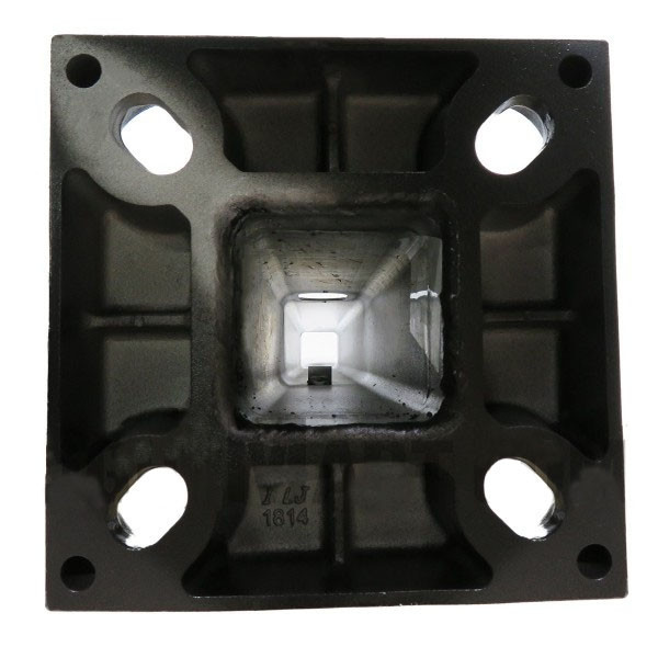 20 Foot Square Straight Aluminum Light Pole, 5 Inch Wide, 0.188" Wall Thickness