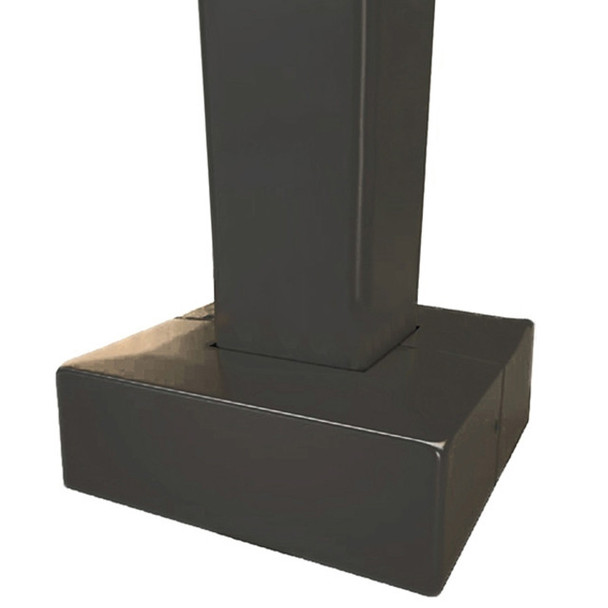 20' EZ Sectional Steel Light Pole, 4" Wide, 11 Gauge, Square, 4' Segments