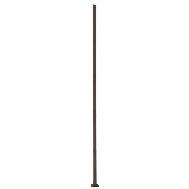 20' EZ Sectional Steel Light Pole, 4" Wide, 11 Gauge, Square, 4' Segments