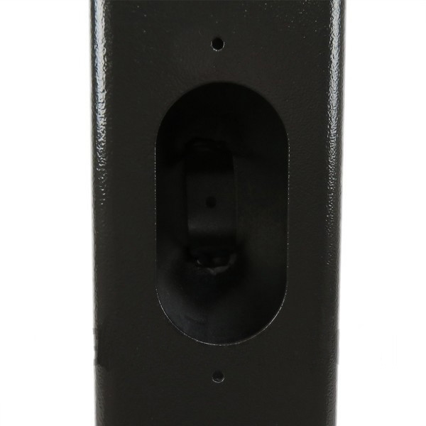 16 Foot Square Hinged Aluminum Light Pole, 5" Wide, 0.188" Wall Thickness, 9" Bolt Circle, Dark Bronze