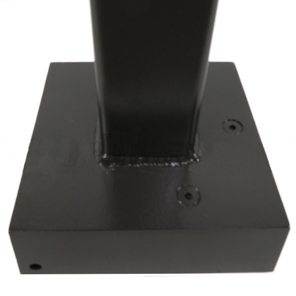 16 Foot Square Hinged Aluminum Light Pole, 5" Wide, 0.188" Wall Thickness, 9" Bolt Circle, Dark Bronze