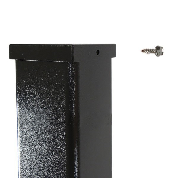 16 Foot Square Hinged Aluminum Light Pole, 5" Wide, 0.188" Wall Thickness, 9" Bolt Circle, Dark Bronze