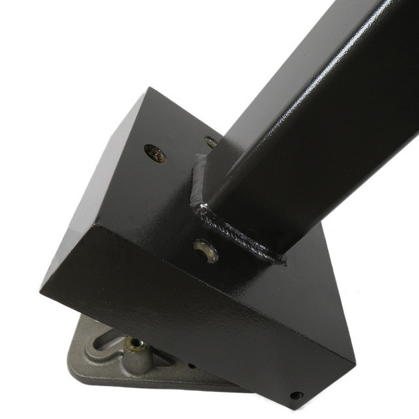 20 Foot Square Hinged Aluminum Light Pole, 5" Wide, 0.188" Wall Thickness, 9" Bolt Circle, Dark Bronze