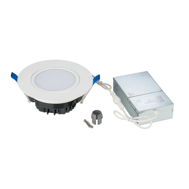 American Lighting DIP 360 Gimbal Downlight, 6", White Finish, 120V, 5CCT, 90 CRI