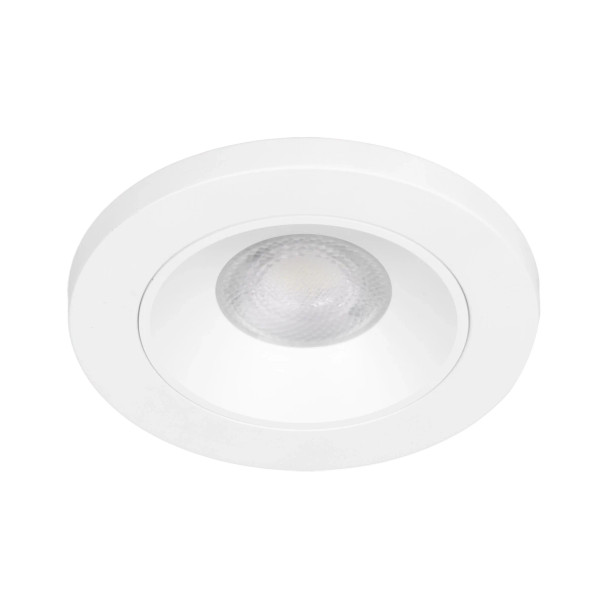 Proluxe Lunette 4" Surface Mount LED Downlight, Diffuse Regressed, 5CCT, 11W, 750lm, 120V AC, 95°, White|Black