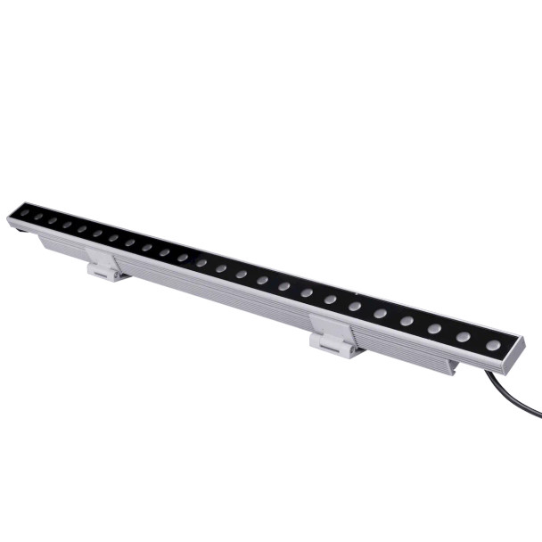Senik Graze Lit, RGBW 3000K 4-in-1, 4', 35°, 100-277V, Satin Aluminum