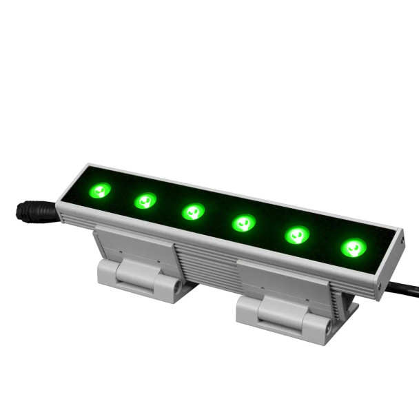 Sēnik Graze Līt RGBW, 1', 35°, Satin Aluminum, 100-277V, RGB+3000K, 552 lumens, 12W, DMX512+RDM
