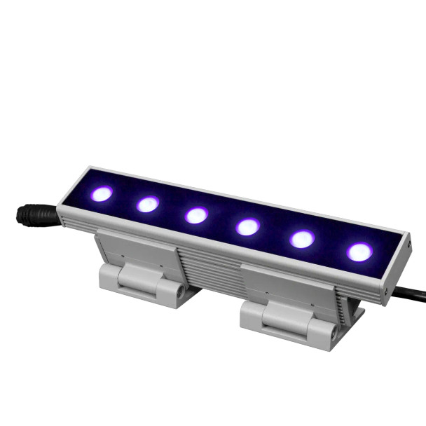 Sēnik Graze Līt RGBW, 1', 35°, Satin Aluminum, 100-277V, RGB+3000K, 552 lumens, 12W, DMX512+RDM