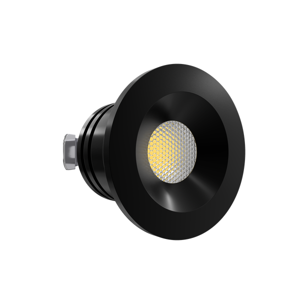 1 Inch Black Puck Light 24V 27K