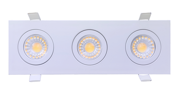 3" Triple head multiple floating gimbal White - main product image