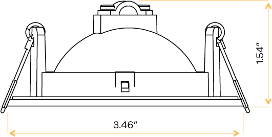 3” Round Floating Gimbal Black - alternate image 3