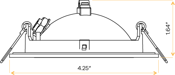 3.5” Round Floating Gimbal White - alternate image 3