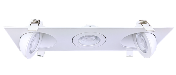 3.5" Triple head multiple floating gimbal White - alternate image 2