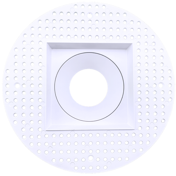 4 Inch White Square Trimless Kit - main product image