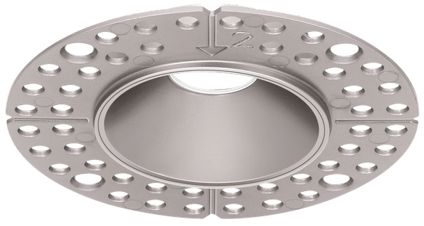 1 Inch Brushed Nickel Round Trimless Kit - alternate image 2