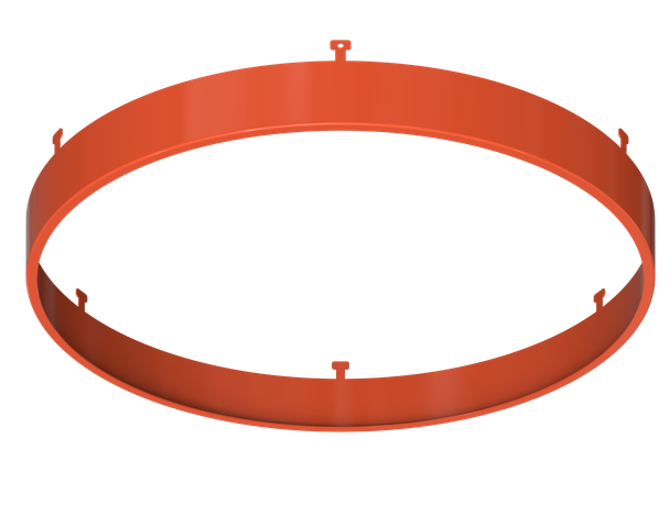 9" Round Orange Surface Mount Cover - main product image