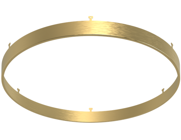 12" Round Brushed Brass Surface Mount Cover - main product image