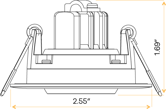 2" Round Flushed Gimbal (Black) - alternate image 2