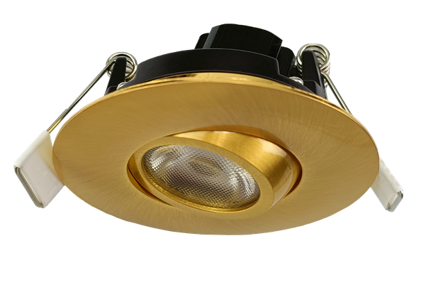 2" Round Flushed Gimbal (Brushed Brass) - alternate image 2