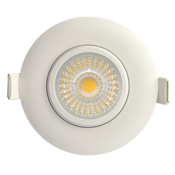 3" HO Round Flushed Gimbal (White) - main product image
