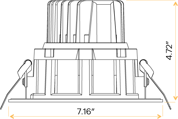 6" Round Regress Gimbal (White) - alternate image 2