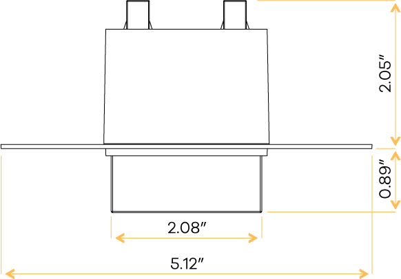 3" Square Trimless Drop Lens - alternate image 4