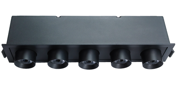 2" Five Head Retractable Black - alternate image 2