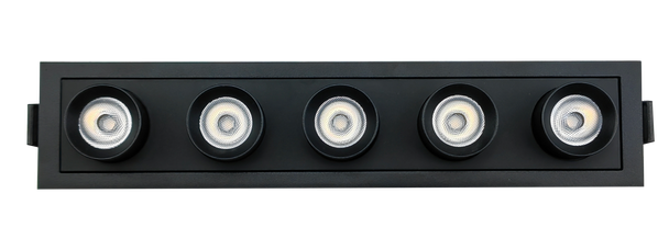 2" Five Head Retractable Black - alternate image 3