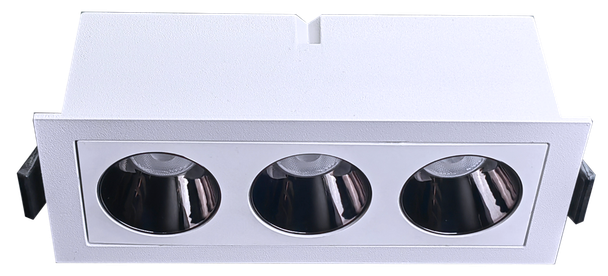 2" Three Head Fixed Multiple White - alternate image 2
