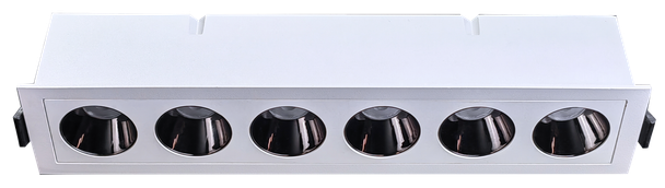 2" Six Head Fixed Multiple White - alternate image 2