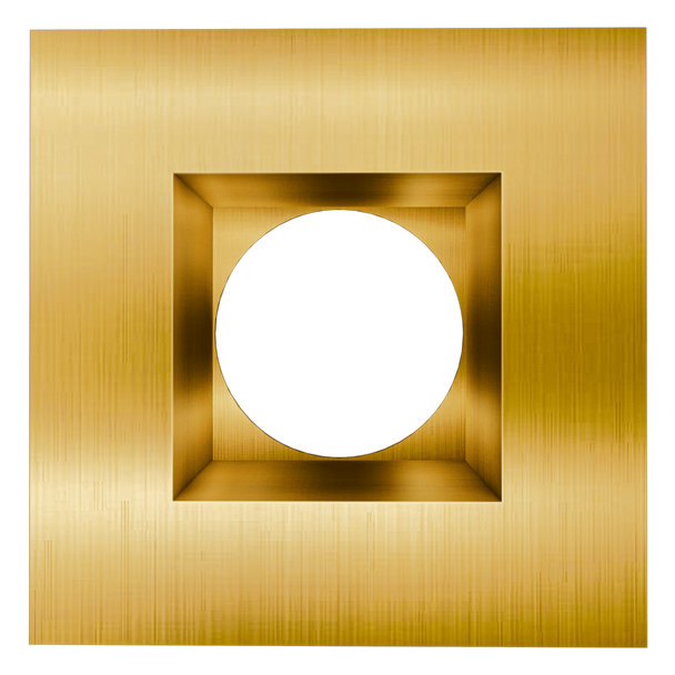 4 Inch Brushed Brass Square Trim
