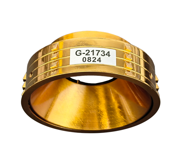 3 Inch Brushed Brass Round Millwork Trimless Kit - alternate image 2