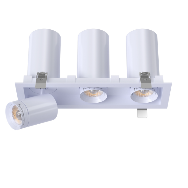 3” Triple Head Retractable Multiple White - alternate image 2