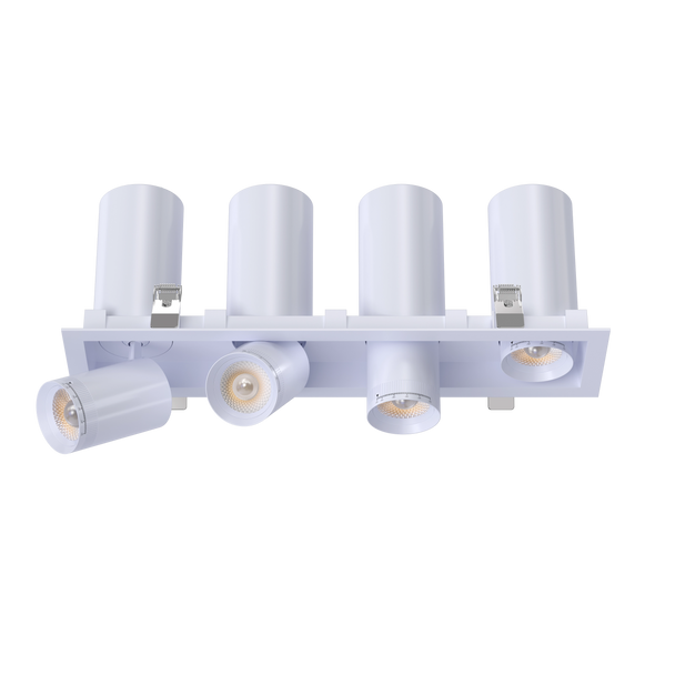 3” Four Head Retractable Multiple White - alternate image 2