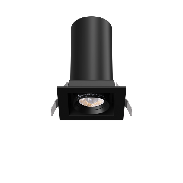 3” Square Retractable Downlight Black - main product image