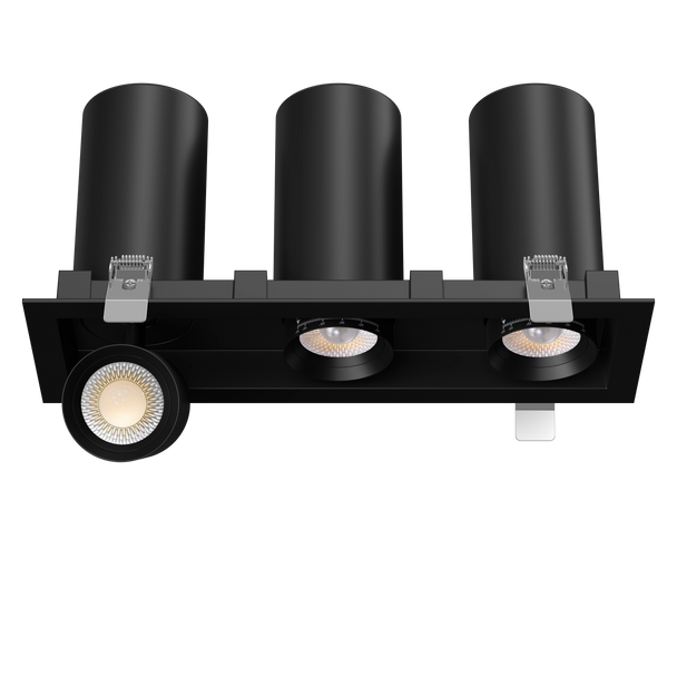 3” Triple Head Retractable Multiple Black - alternate image 2