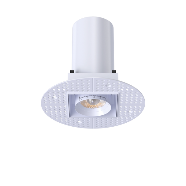 3” Square Retractable Trimless White - main product image