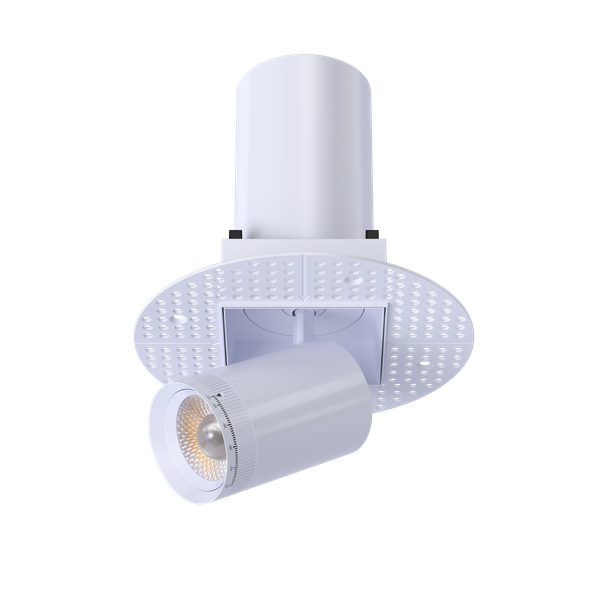 3” Square Retractable Trimless White - alternate image 2