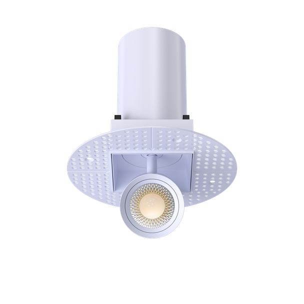 3” Square Retractable Trimless White - alternate image 3