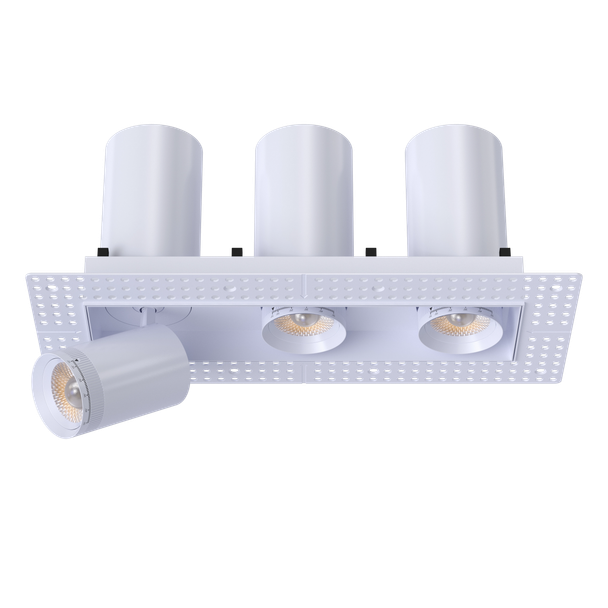 3” Triple Head Retractable Trimless Multiple White - alternate image 2