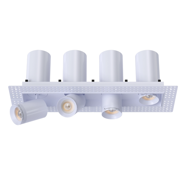 3” Four Head Retractable Trimless Multiple White - alternate image 2