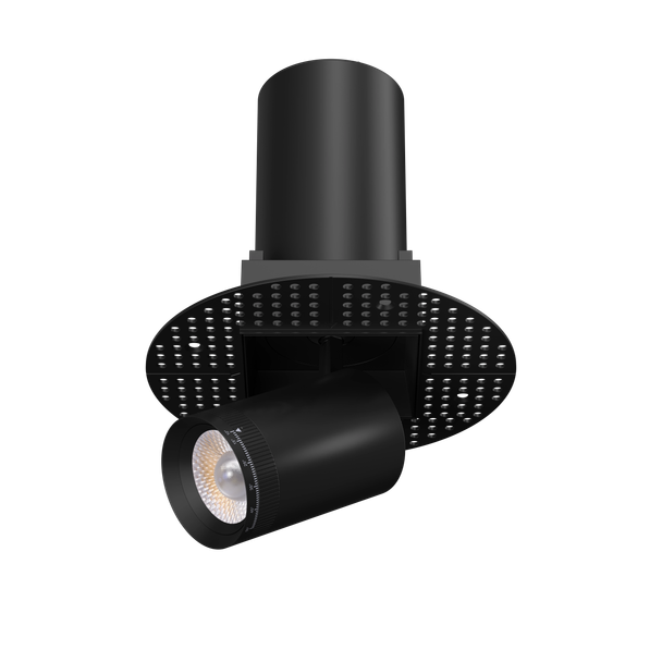3” Square Retractable Trimless Black - alternate image 2