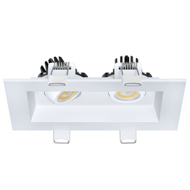 2” Double Head Regress Multiple Gimbal White - alternate image 2