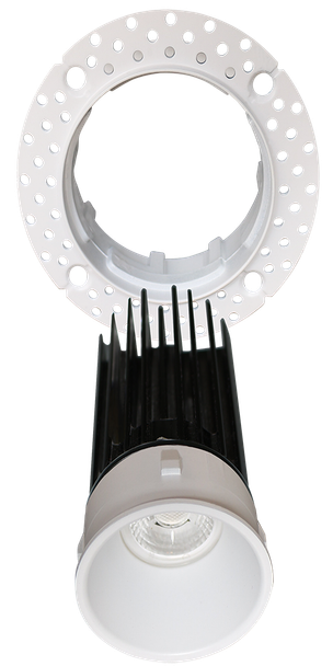2” HO Round Trimless Luminaire (White) - alternate image 3