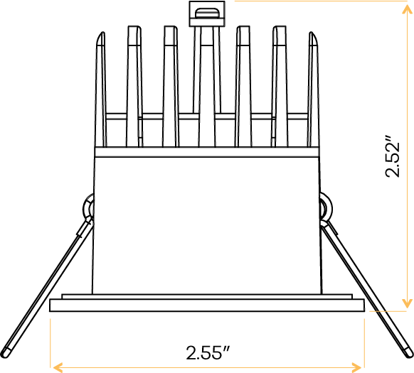 2" Square Regress slim - alternate image 3