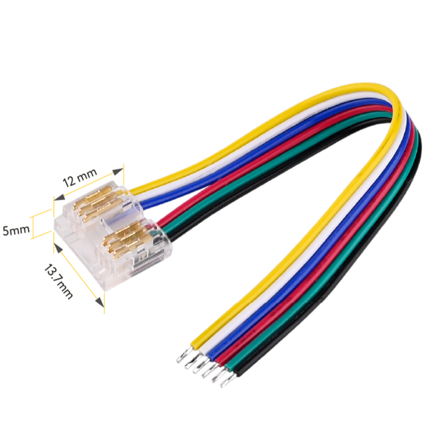 Clear RGBWW Starter Connector 5PK - alternate image 3